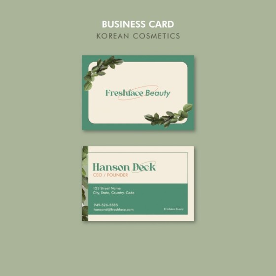 Minimalist Style Business Card PSD Template Design